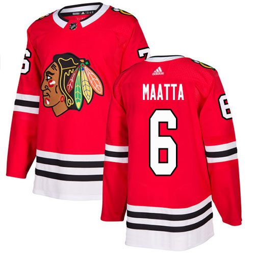 Adidas Blackhawks #6 Olli Maatta Red Home Authentic Stitched Youth NHL Jersey